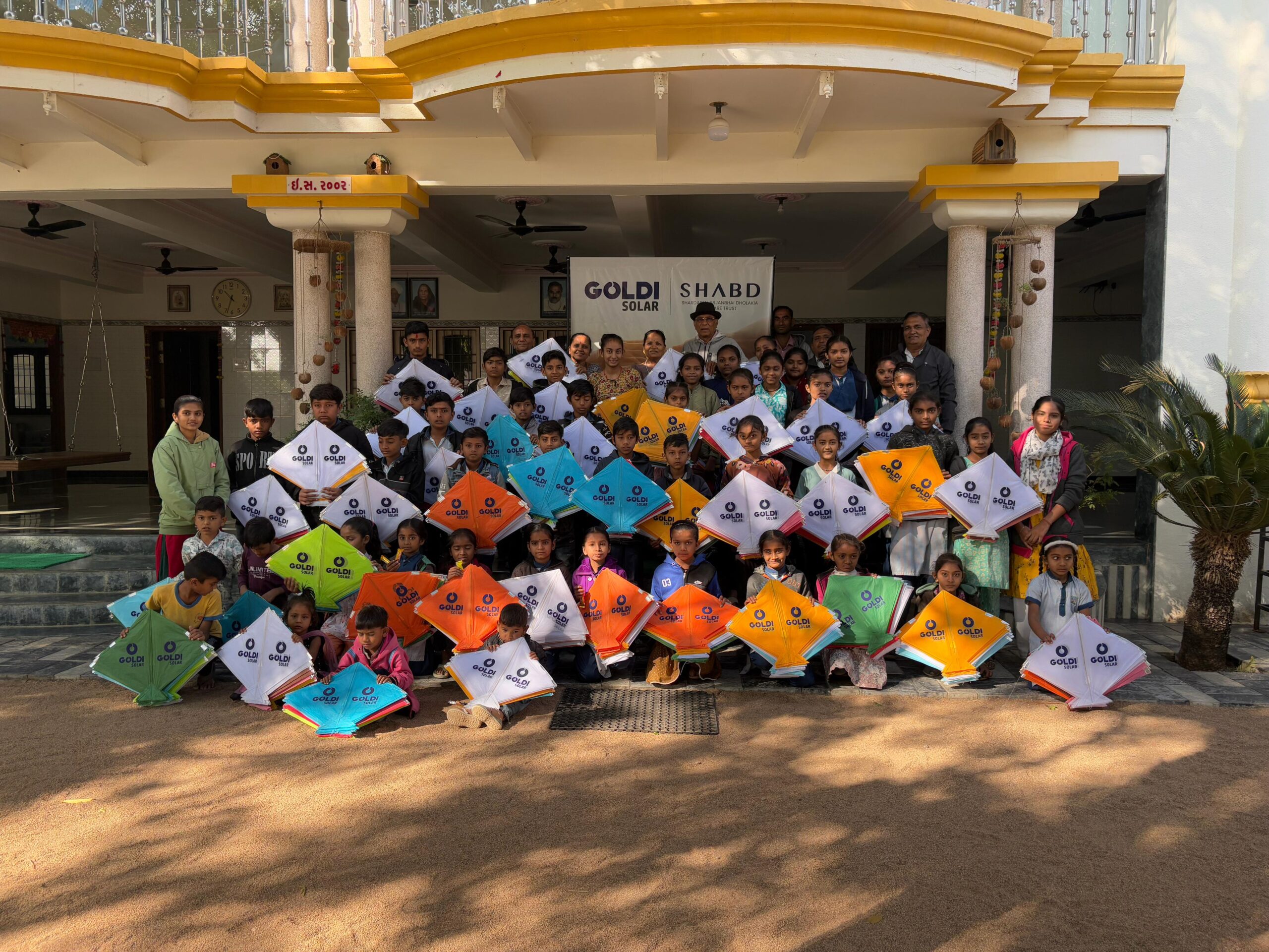 Kite distribution for village kids